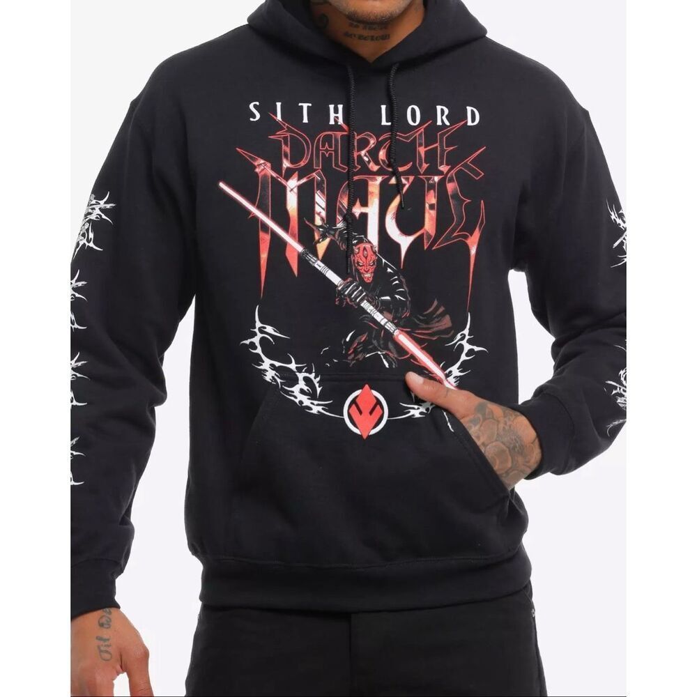 Star Wars Darth Maul Metal Hoodie Black Nwt Size Medium
